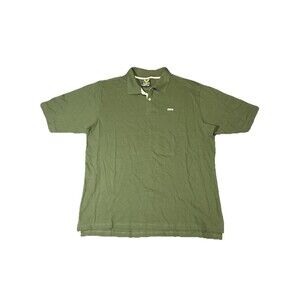 Vintage Avirex‎ Polo Shirt Mens XL Green Short Sleeve Cotton Y2K